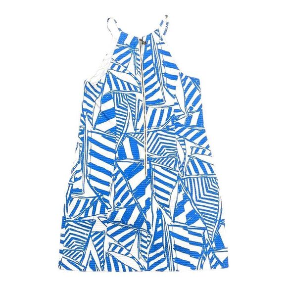 Lilly Pulitzer Womens Annabelle Shift Dress Bay Blue Yacht Rope Size 4 Summer - Picture 4 of 6